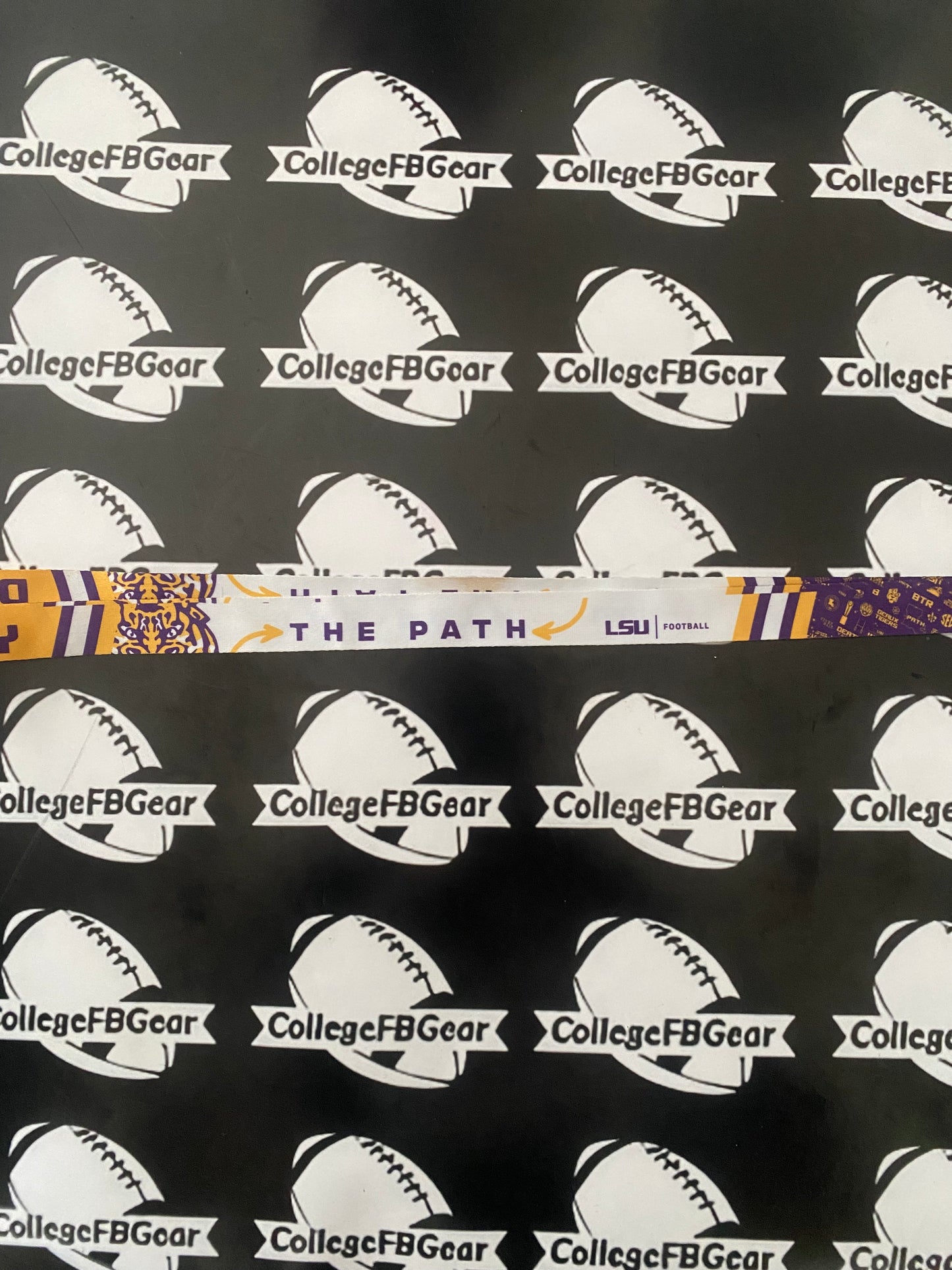 LSU TIGERS FOOTBALL LANYARD